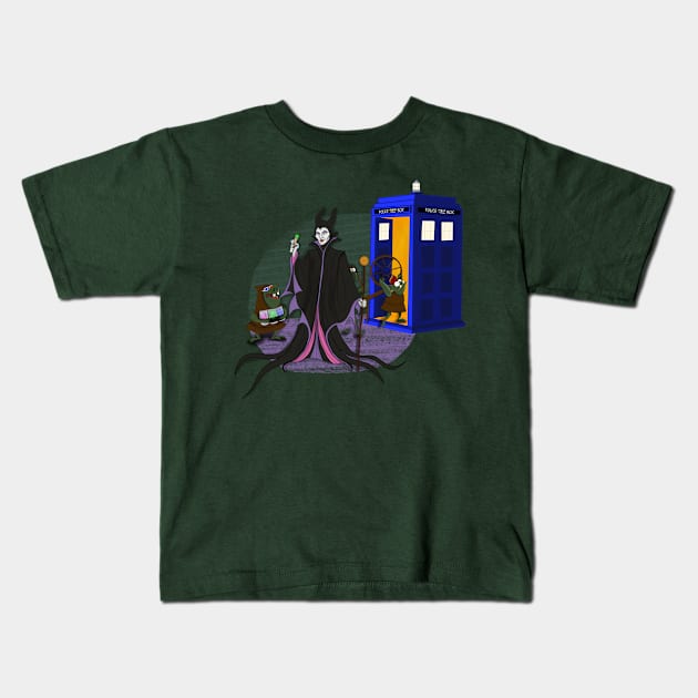 Sleeping Blue Box Kids T-Shirt by KataMartArt